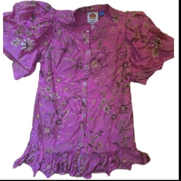 Farm Rio Tiered Mini Dress Sz Xsmall - Picture 2 of 4